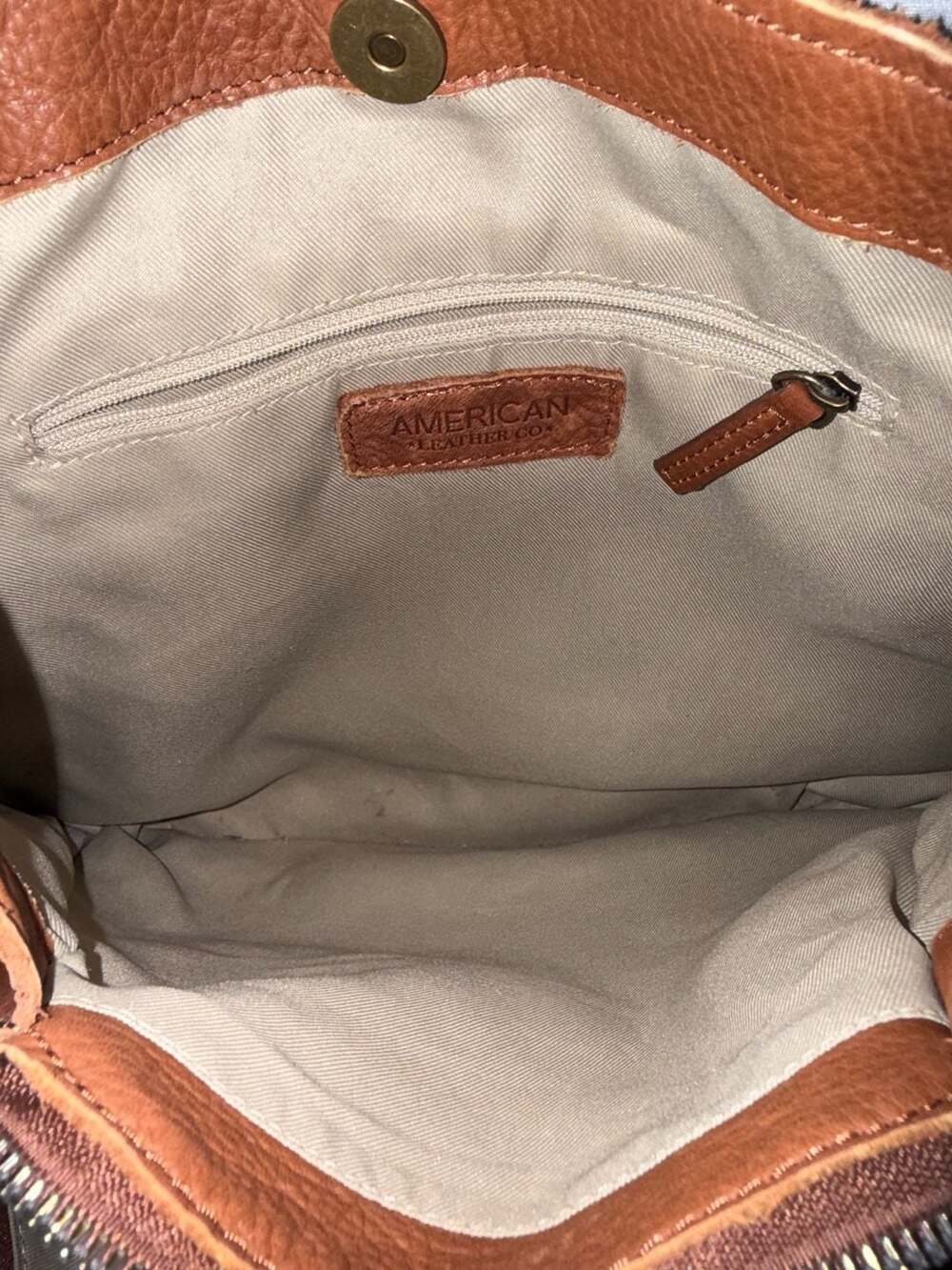 American Leather Co. Brown Leather Tote Bag - Picture 5 of 7